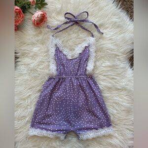 Bailey’s Blossoms Boutique Purple Open-Back Romper